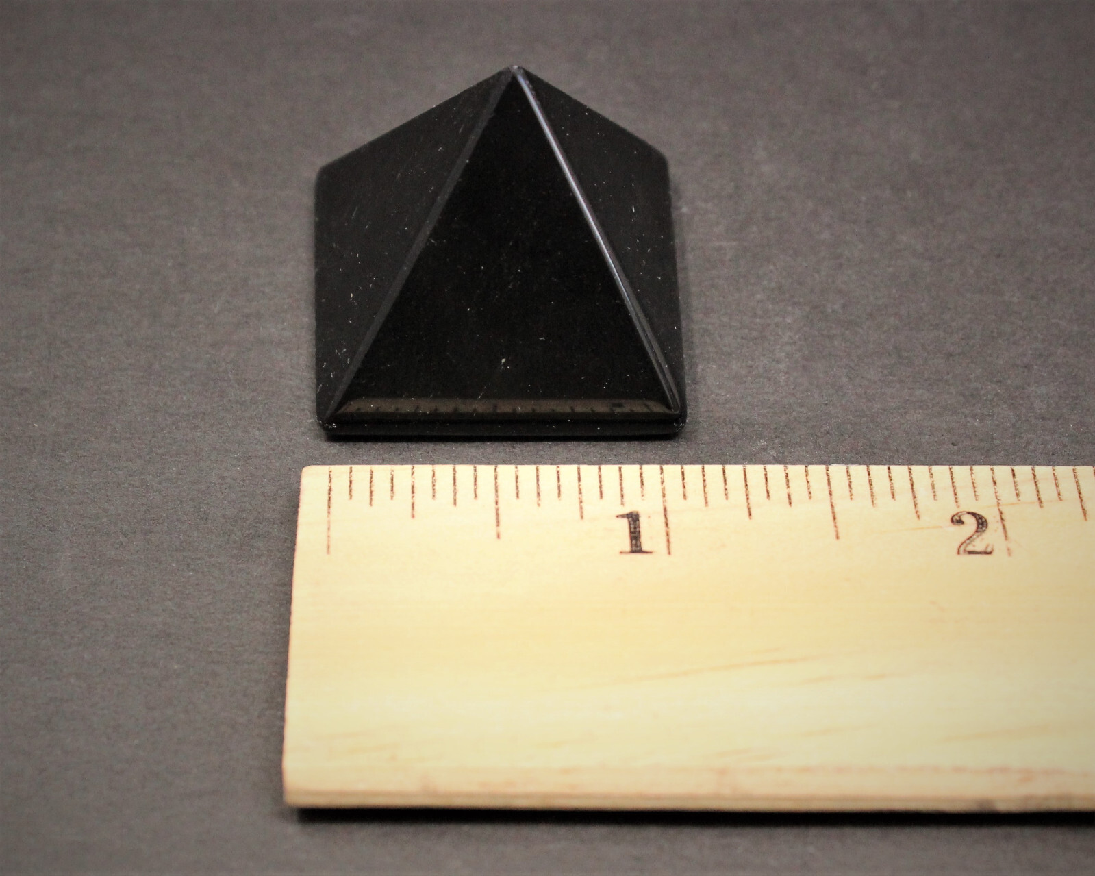 Black Obsidian Crystal Pyramid, Medium 1″ – 1.25″ Crystal Specimen (US Seller)