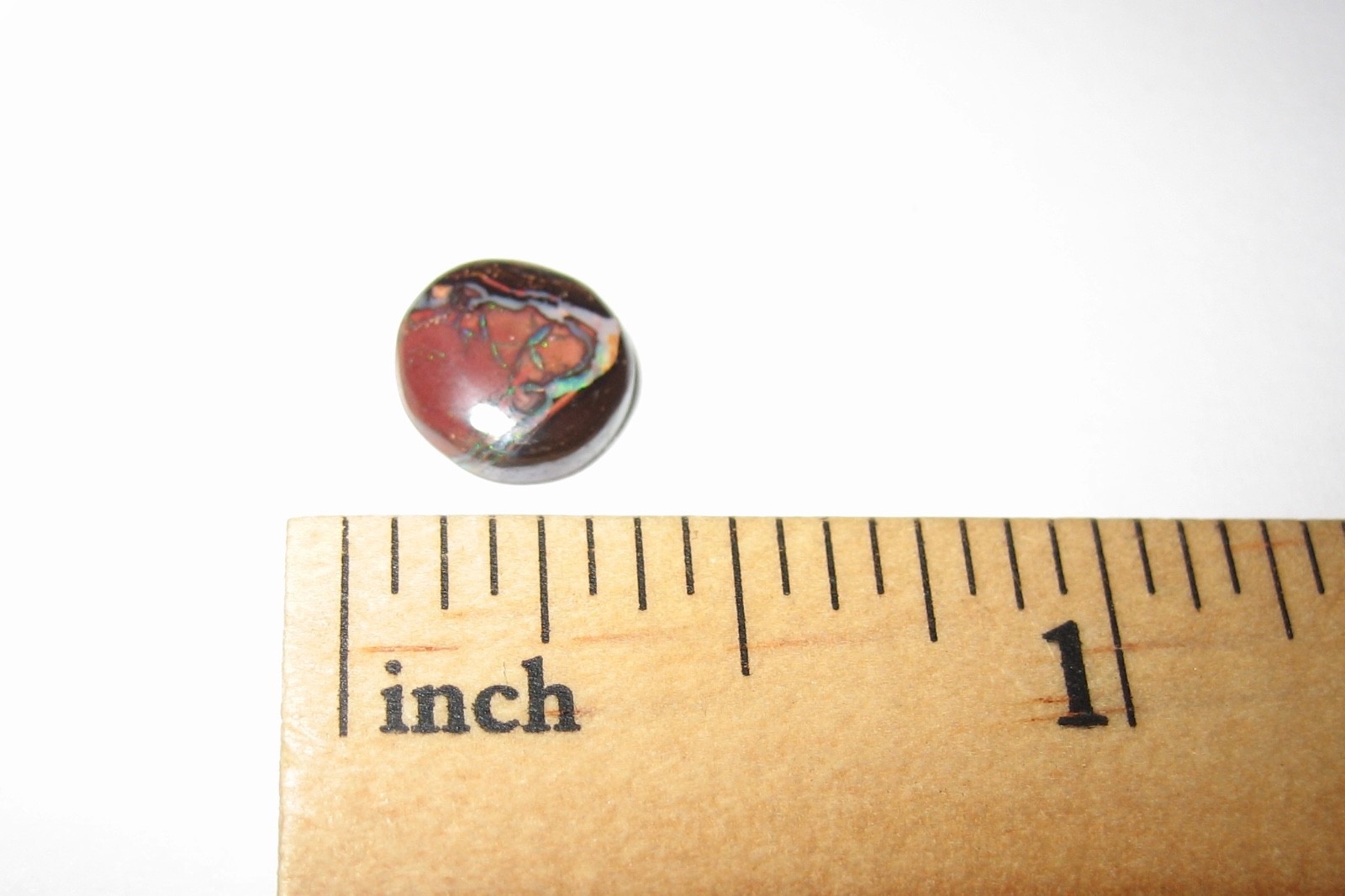 8mm POLISHED ROUND BOULDER OPAL CRYSTAL STONE CABOCHON FROM AUSTRALIA 1.65cts *1