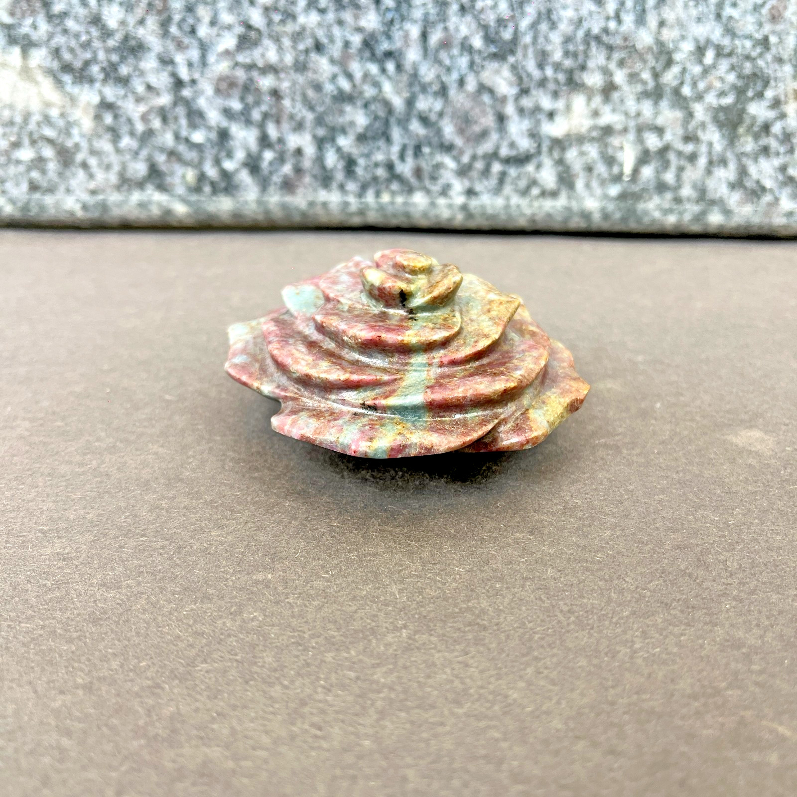 Premium Ruby Kyanite Flower Carving 66mm Sculpture Natural Healing Crystal 170g