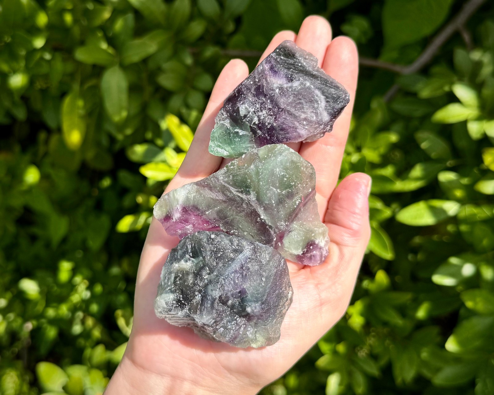 LARGE Rough Rainbow Fluorite Crystals, 2 – 3″ (Raw Natural Fluorite Gemstones)