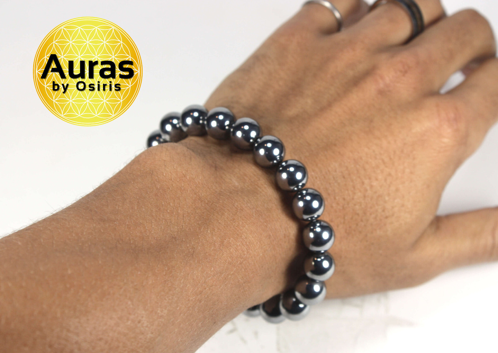 10mm Noble Elite Shungite Bracelet – EMF Protection Jewelry Easy On Magnet Clasp