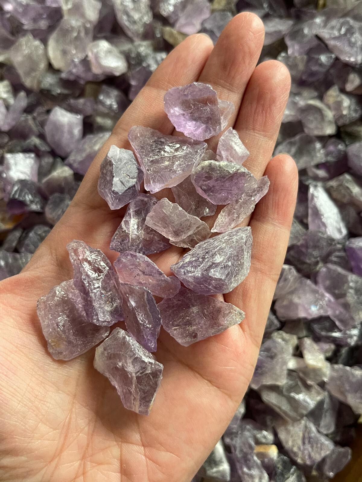 Grade A++ Small Raw Amethyst, 0.5-1″ Natural Amethys Chip, Wholesale Bulk Lot