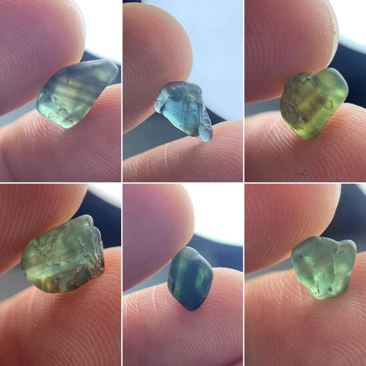 21.2ct Amazing Facet Grade Blue and Green Teal Sapphire Rough lot @Madagascar
