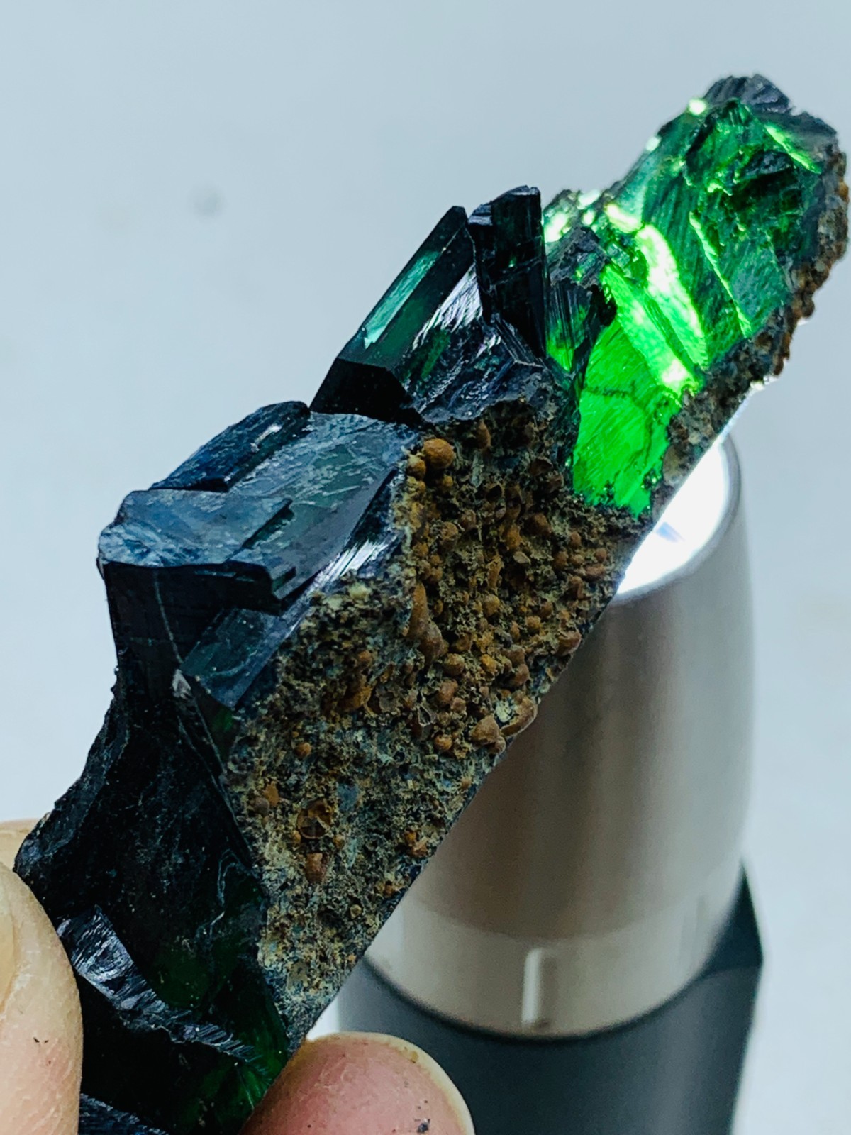 148ct 68mm TOP EXCELLENT BLUE GREEN VIVIANITE CRYSTALS Specimen FROM Brazil