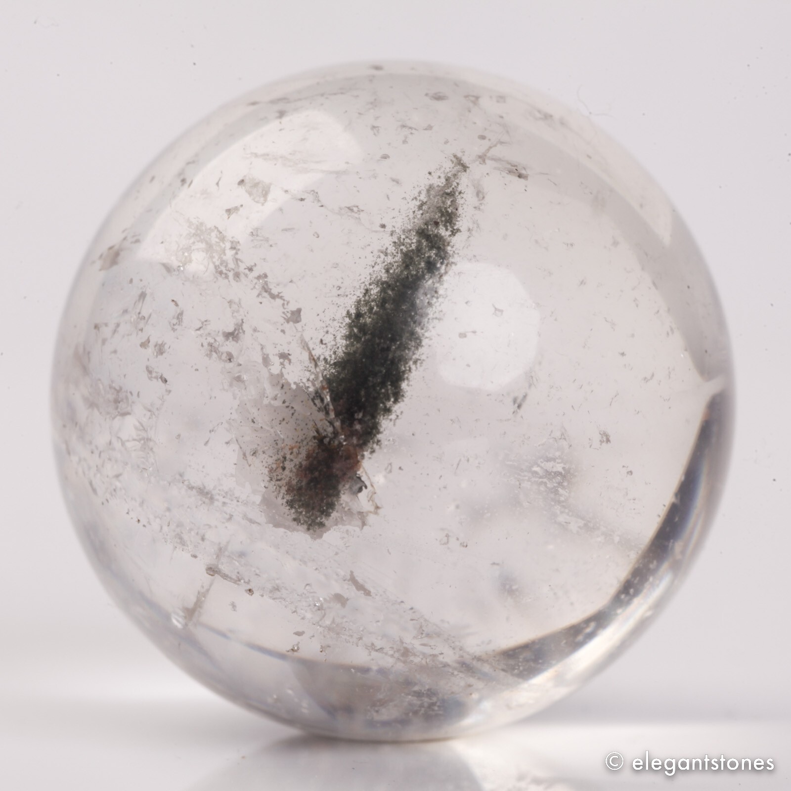 45g32mm Natural Garden/Phantom/Ghost/Lodolite Quartz Crystal Sphere Healing Ball