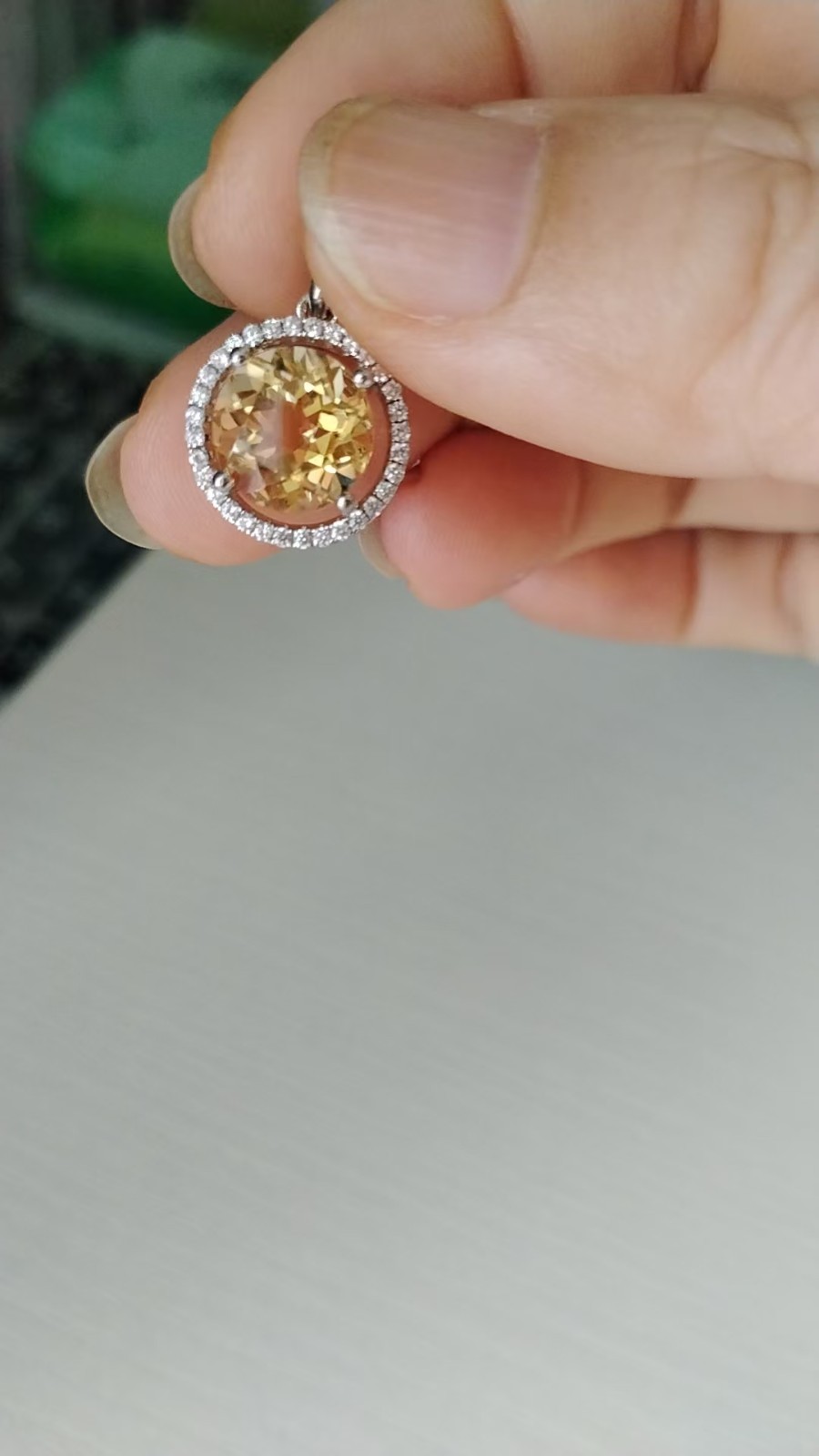 Natural and Exquisite yellow Citrine Pendant Mother’s Day Gift