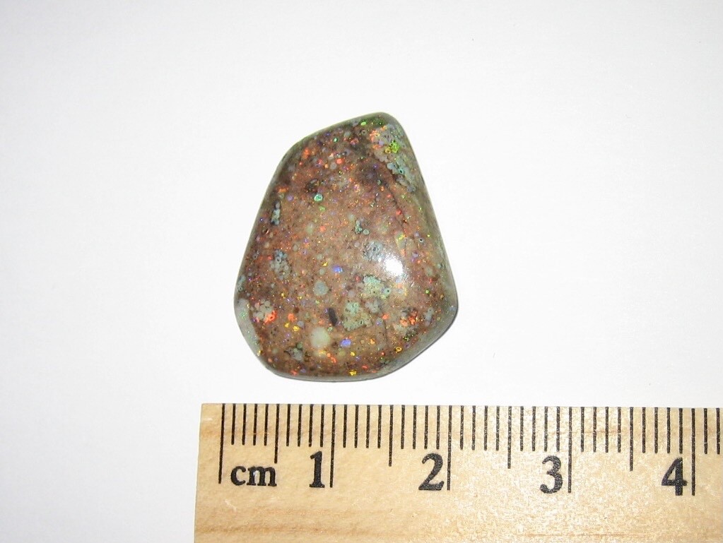 24mm x 20mm POLISHED NATURAL FREE FORM BOULDER OPAL CRYSTAL CABOCHON ~ 14cts *A1