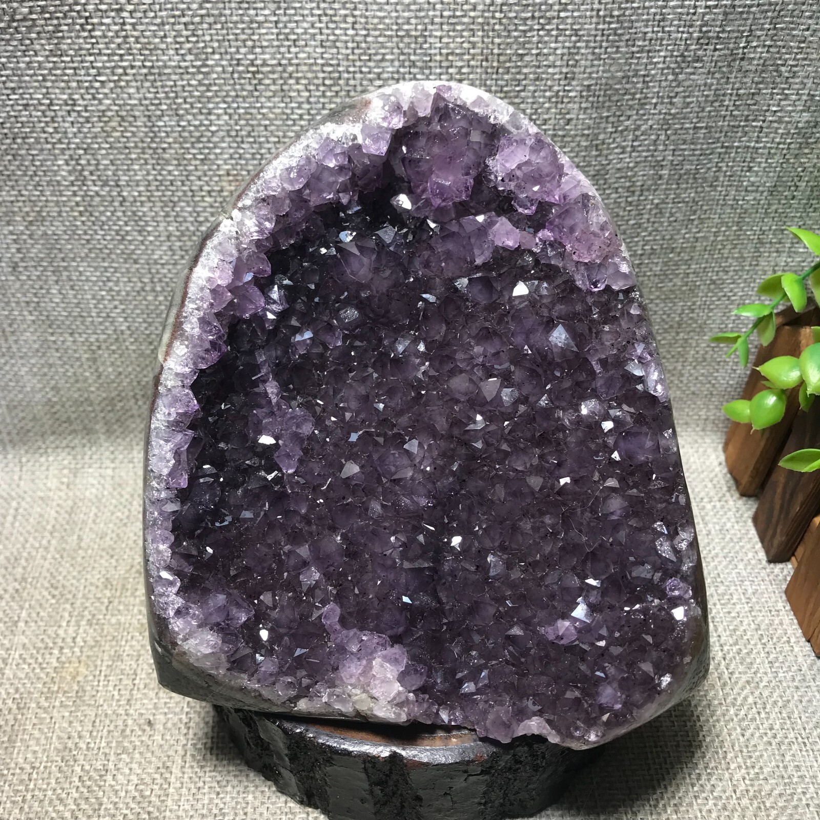 1570g Natural Amethyst Cluster Geodes Cut Base Quartz Crystal Healing 33