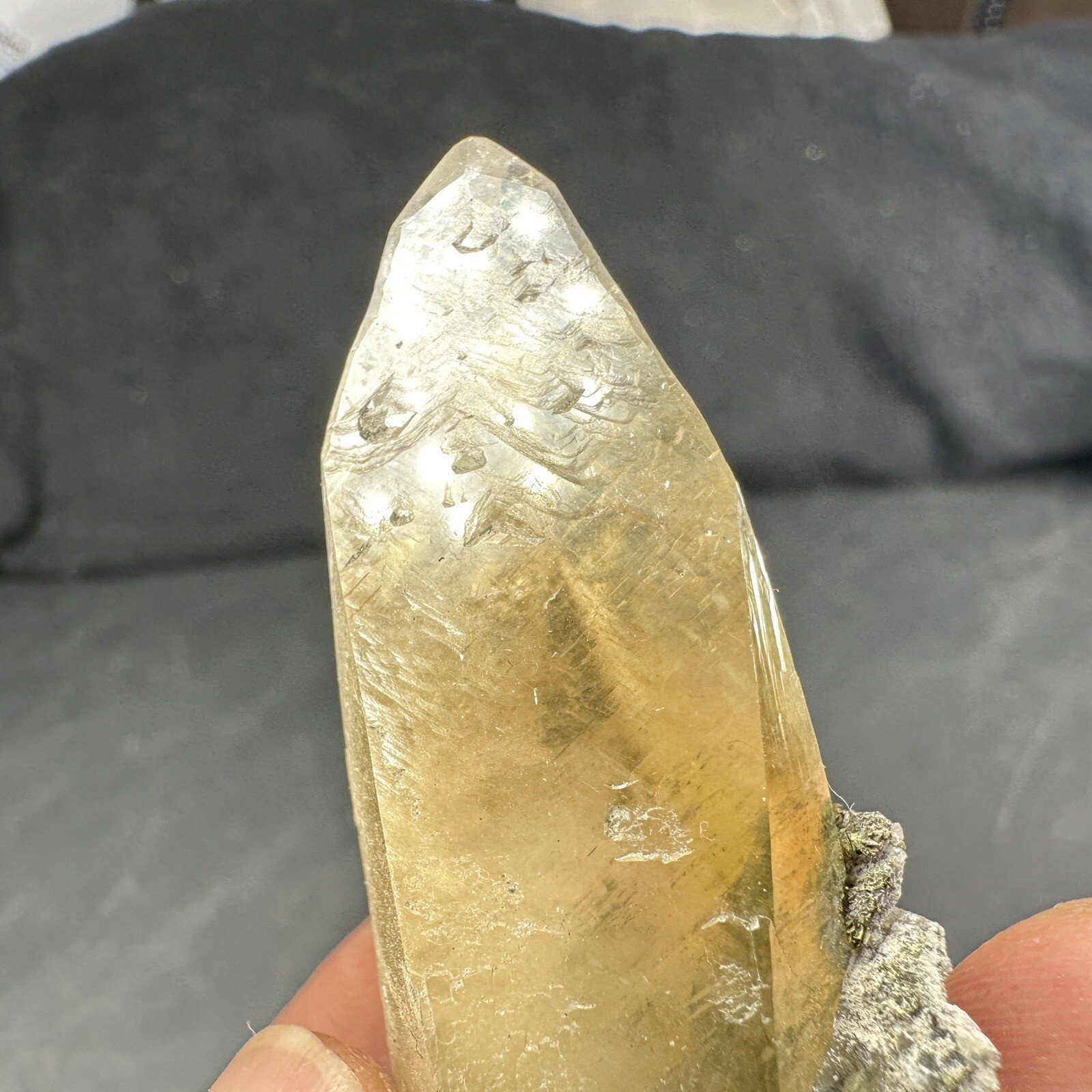 Calcite Crystal on Chalcopyrite Dolomite Matrix / Missouri