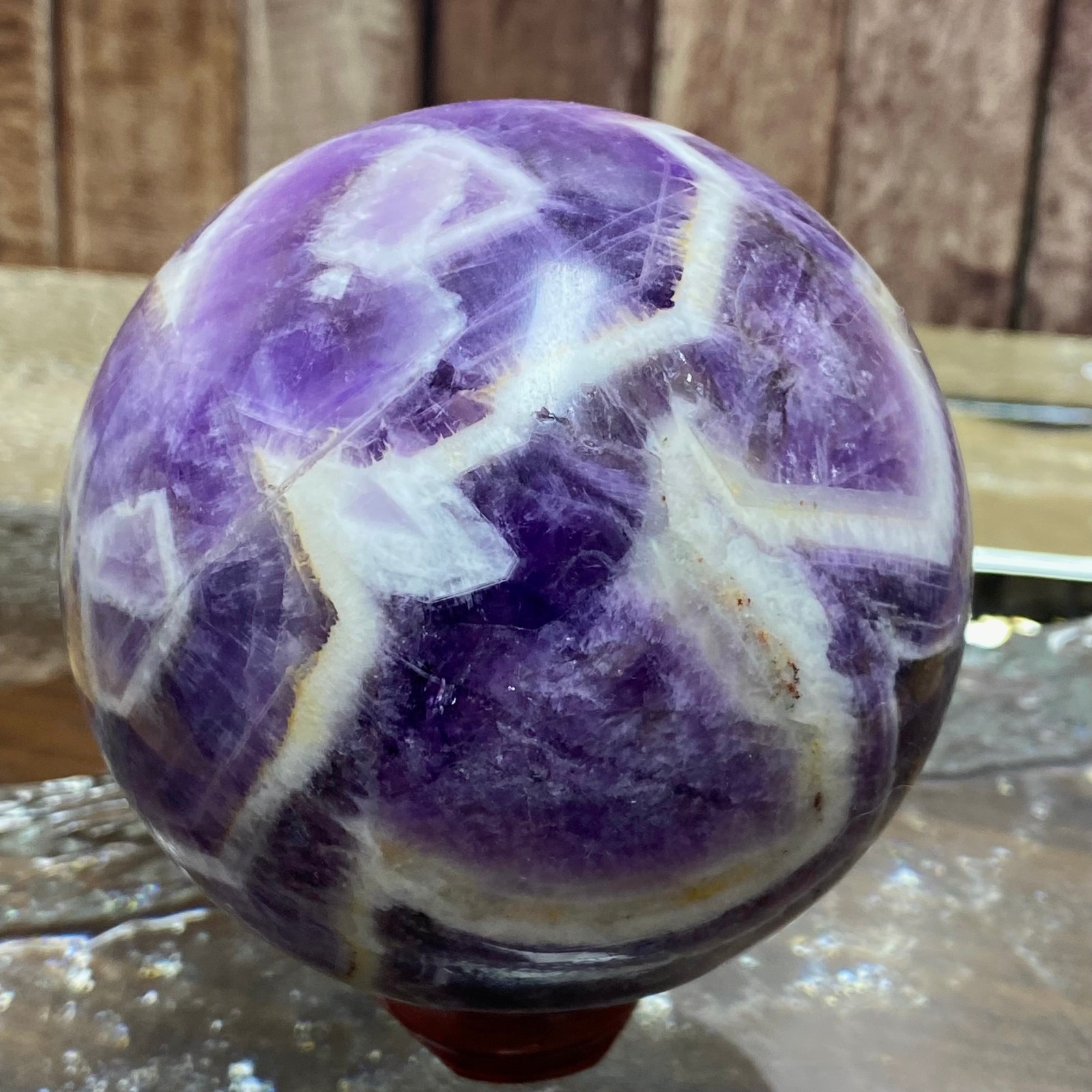 Natural Amethyst Crystal Ball Sphere Stone Reiki Chakra Meditation Decor 801 g