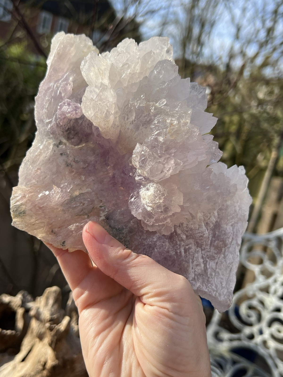 Pink Quartz Or Amethyst Rose Quartz Brazilian AAA+ Fan Like Structure