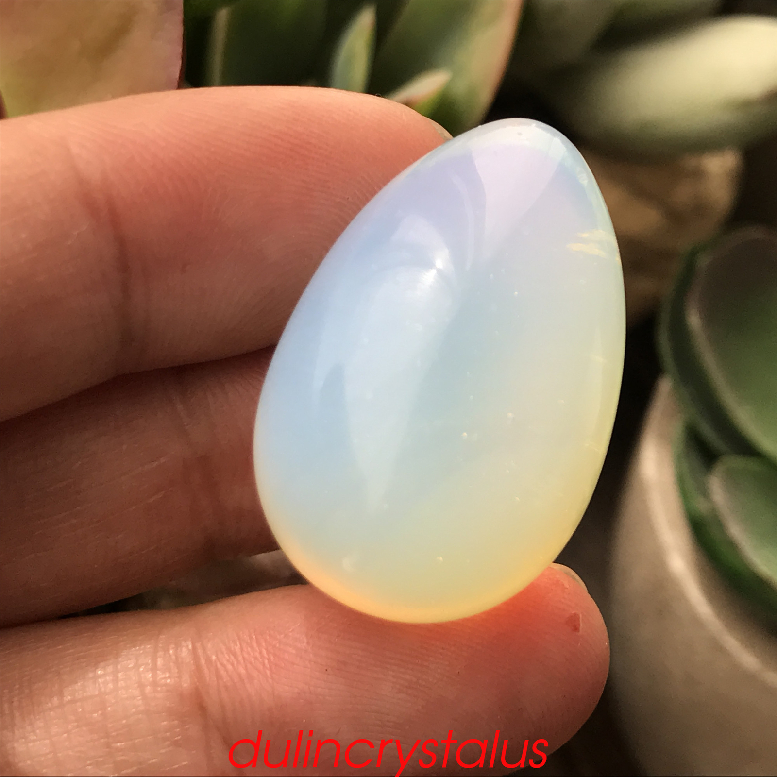 Opalite eggs quartz crystal pendant mineral carved skull reiki healing10pcs