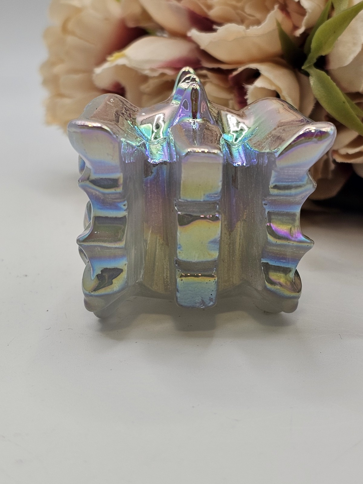 Angel Aura Clear Quartz Rainbow crystal Dragon Head Skull 160g 7.5x4x3.6cm