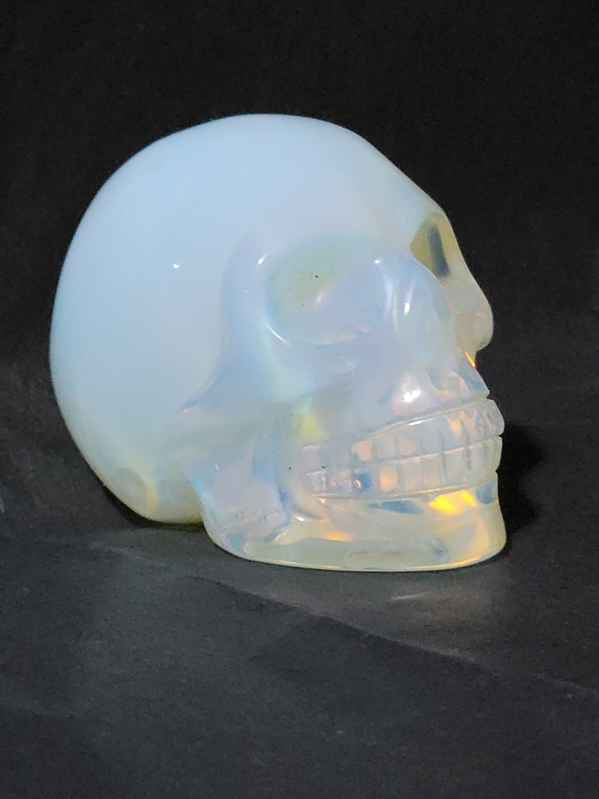 2” Opalite skull quartz crystal skull hand carved decoration reiki healing