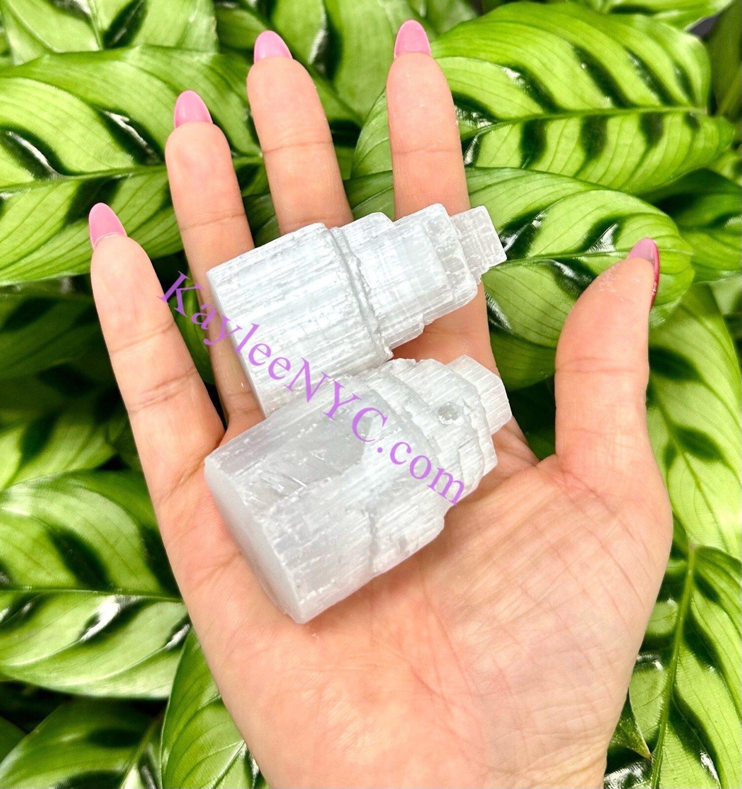 Wholesale Lot 12 Natural Selenite Aka Satin Spar Cylinder