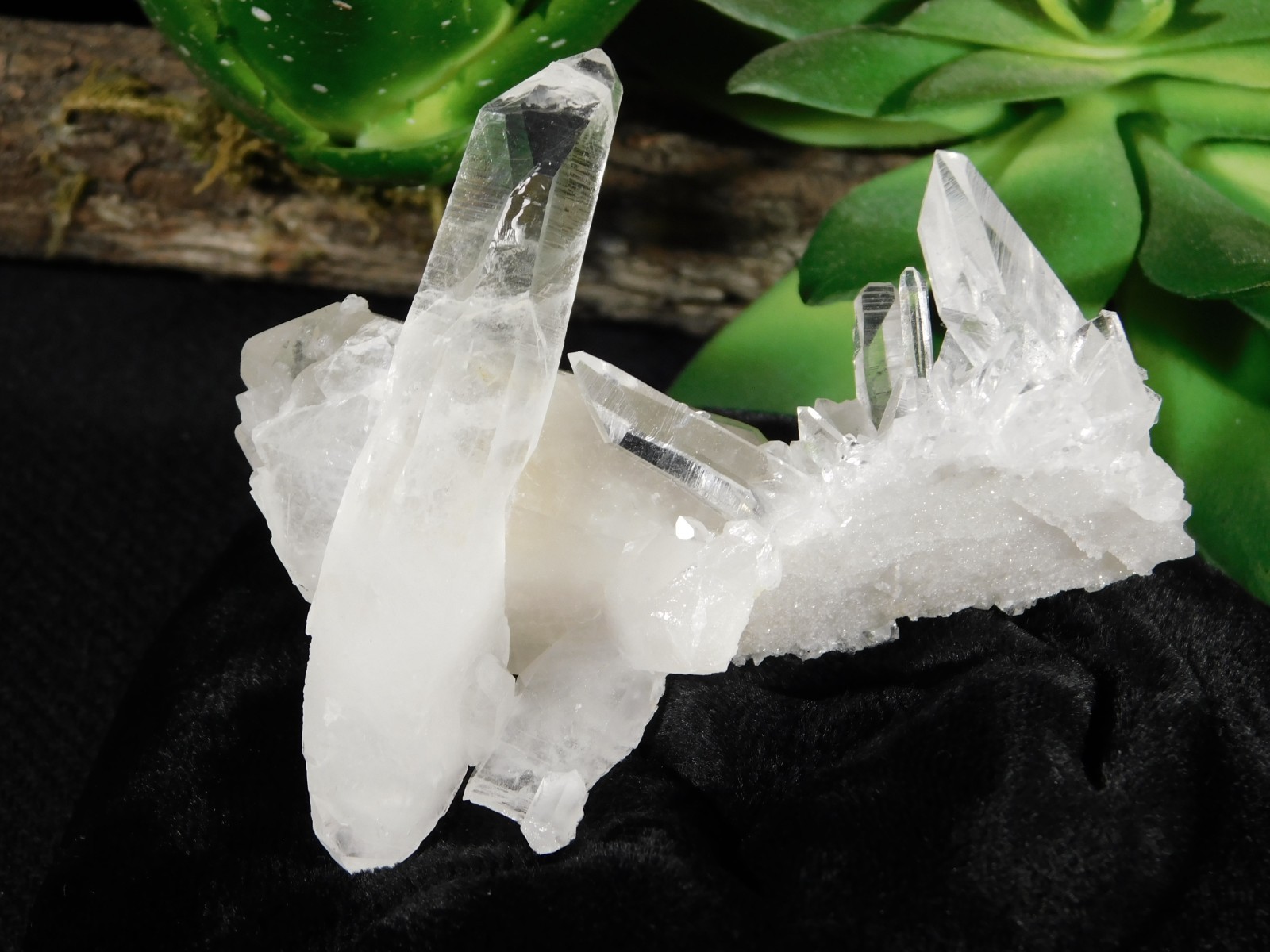 SUPER! TRANSLUCENT Quartz Crystal Cluster Collier Creek ARKANSAS 78.5gr