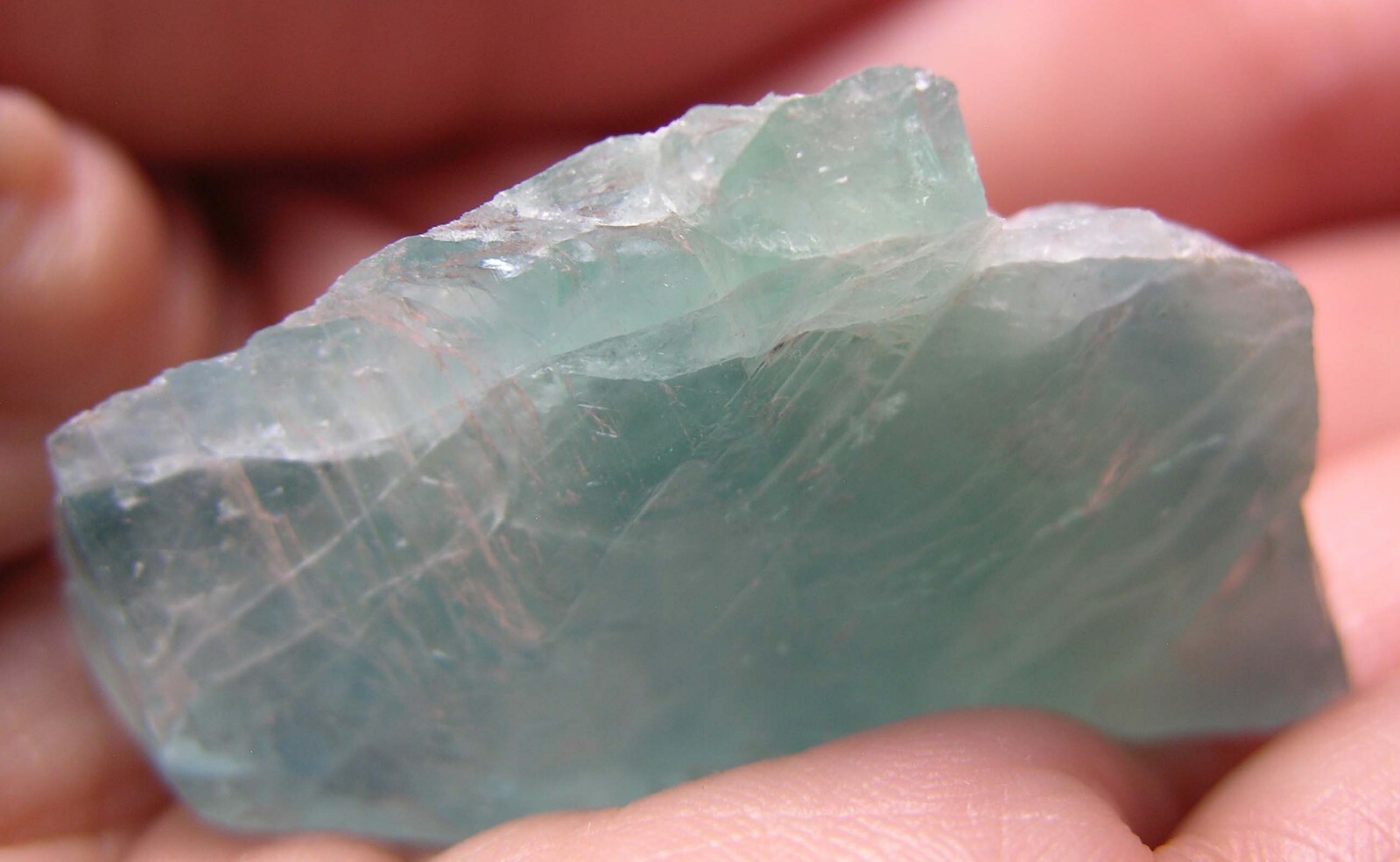#2 China 74.90ct 100% Natural Rough Teal Fluorite Crystal Specimen 15.00g 36mm