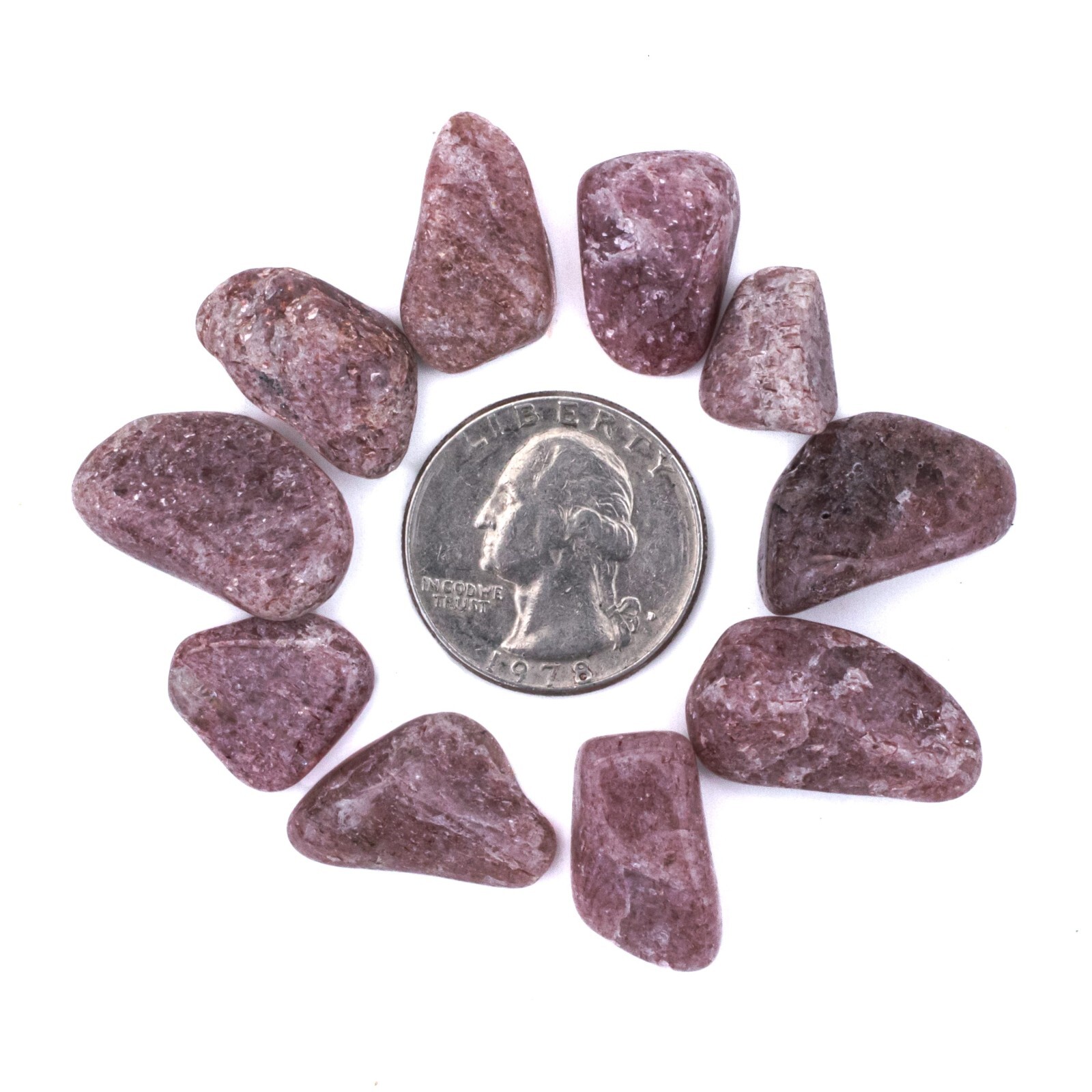 1/2 lb Small Tumbled Pink Aventurine Gemstone Crystals Bulk Rocks Wholesale Gems