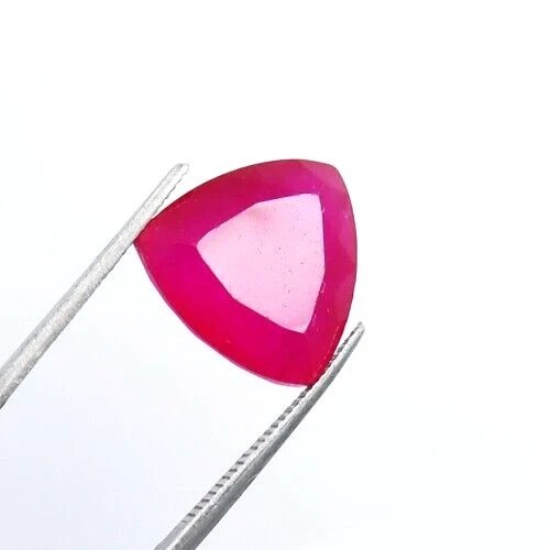 9 Ct Trillion Cut Natural Red Beryl Bixbyite From Utah Loose Certified Gemstone