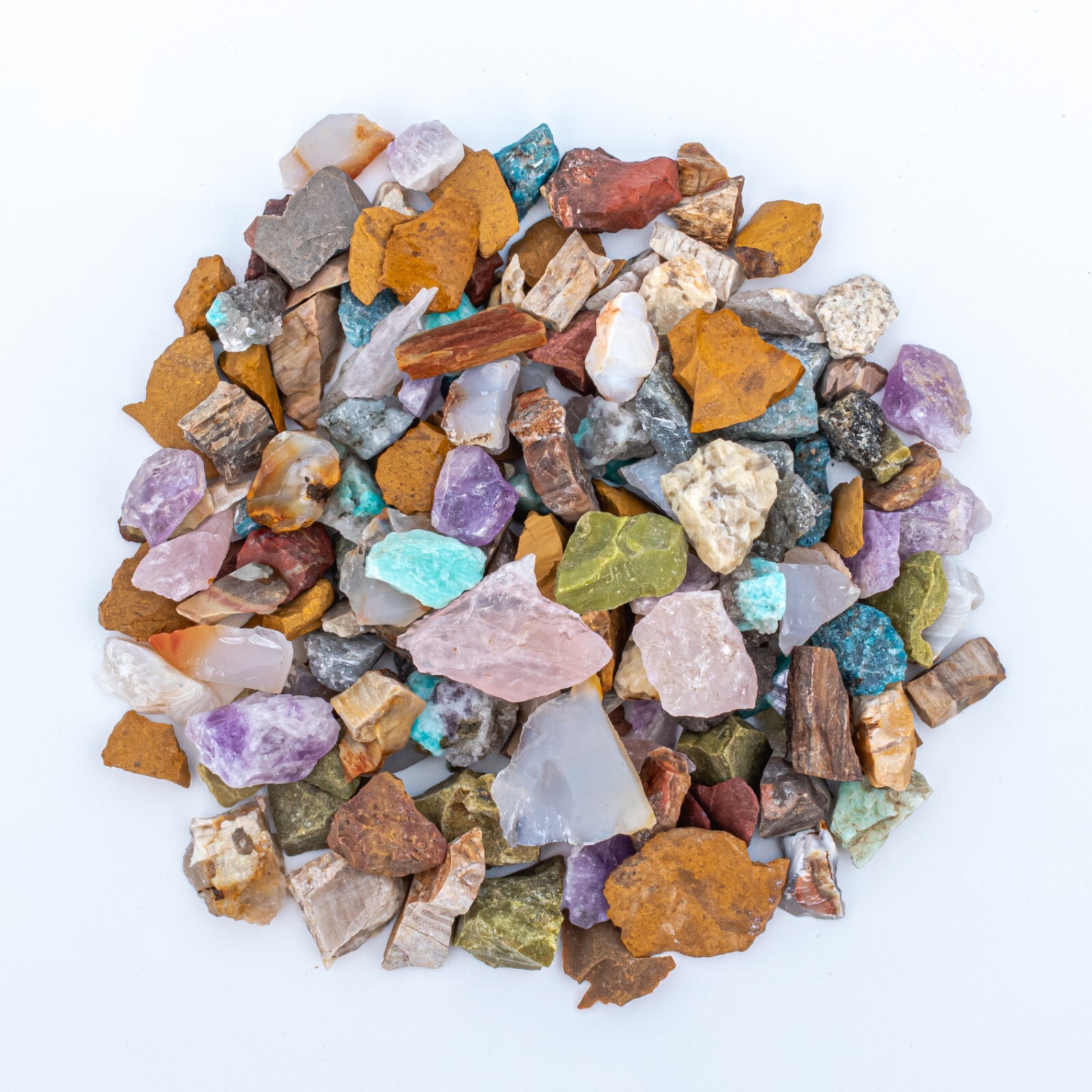 1 Pound Small Crafters Collection Rough Mix Gem Crystals Natural Jewelry Making
