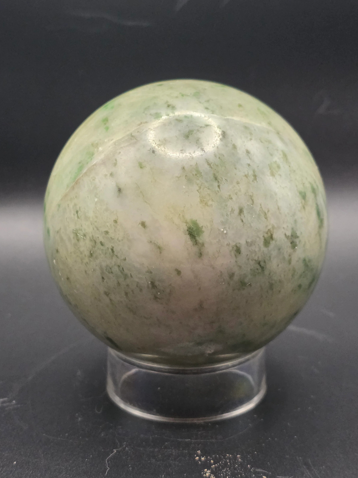 Hydrogrossular garnet sphere! 76.7mm, 3 inches, 1.12 pounds