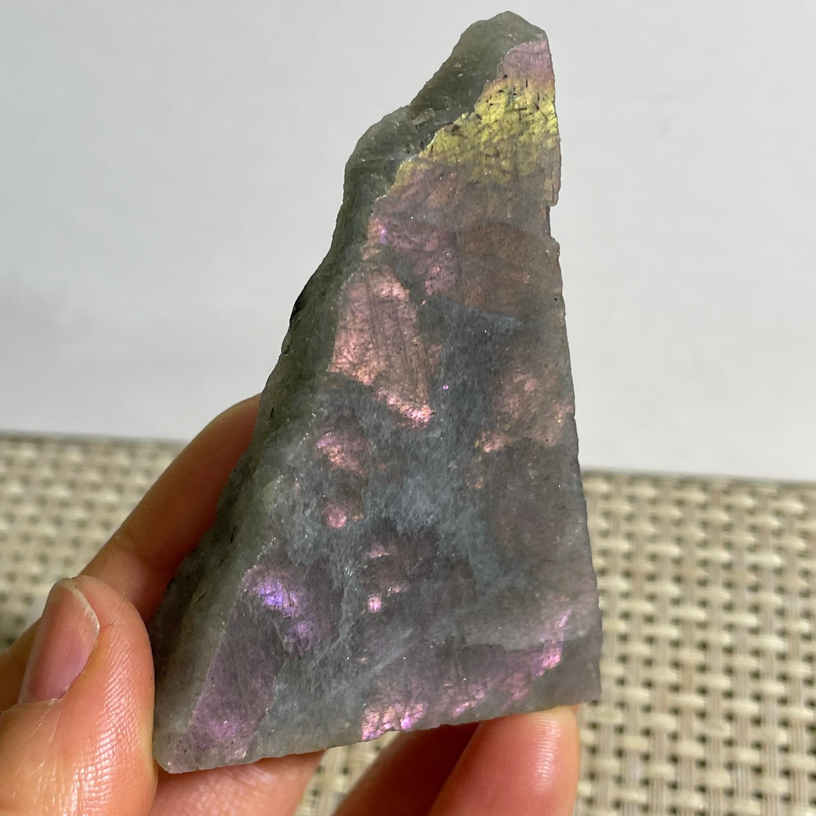 Rare Flashy Labradorite Slab Crystal Rough Gemstone Raw Labradorite Rough 69g