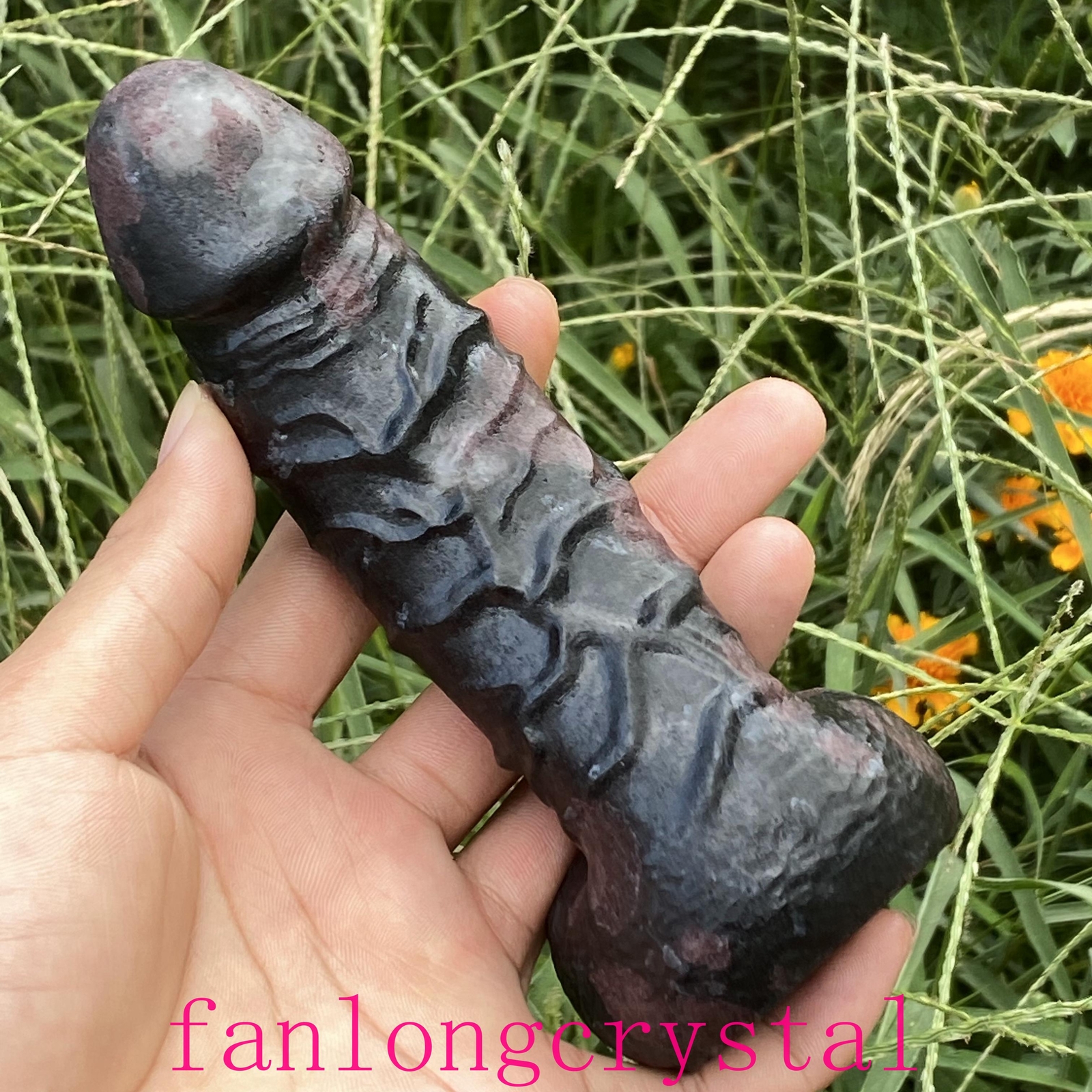 6″ Wholesale Natural Garnet male penis Quartz Crystal Carved Figurines Reiki 1pc