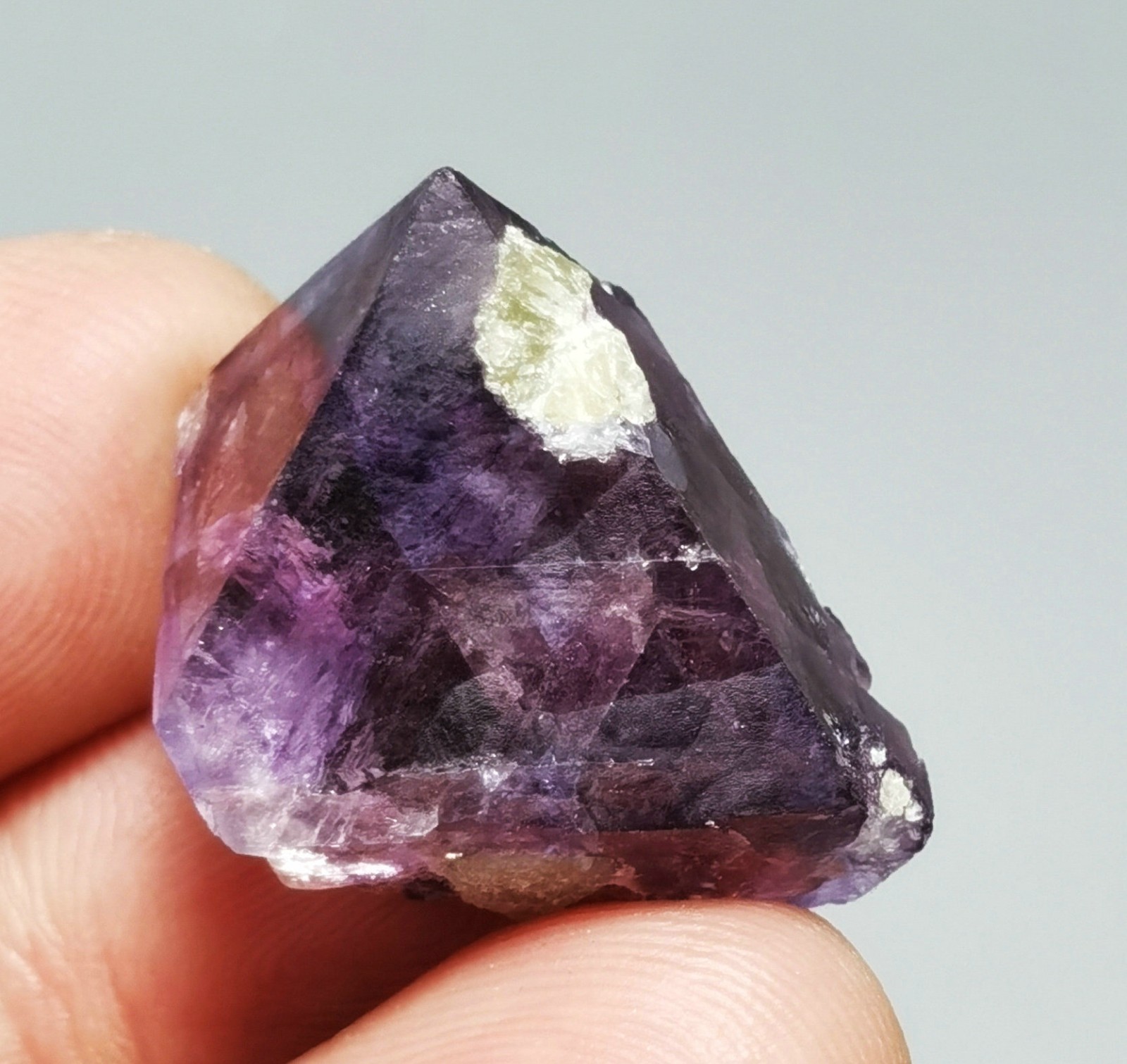 Rare Natural Purple Octagonal Fluorite Mineral Specimen China