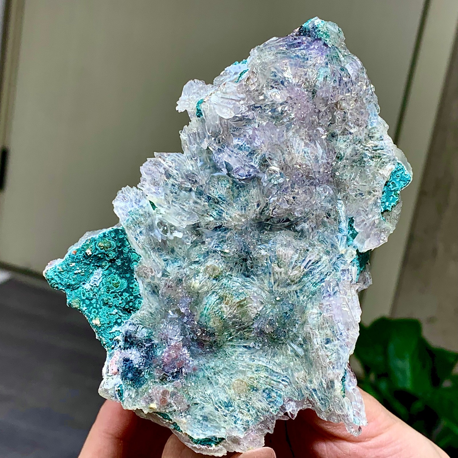 168g Natural Vision Amethyst quartz cluster crystal druzy mineral specimen