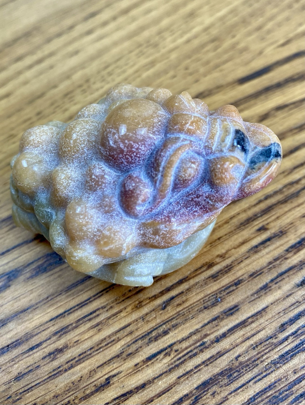 Crystal Caribbean Calcite 3 Leg Money Toad Frog Coin Shui Prosperity 102g (8)