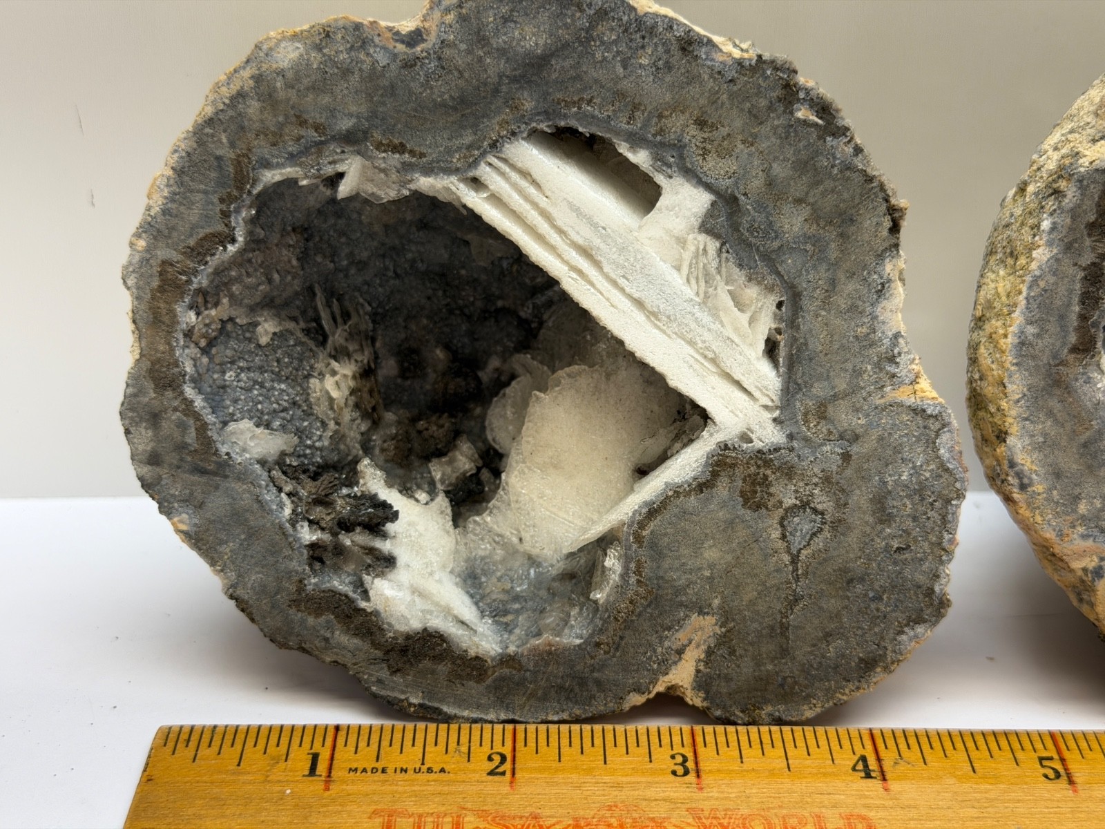 Split Pair Authentic Natural Unpolished Quartz Crystal Blade Las Choyas Geode 4″