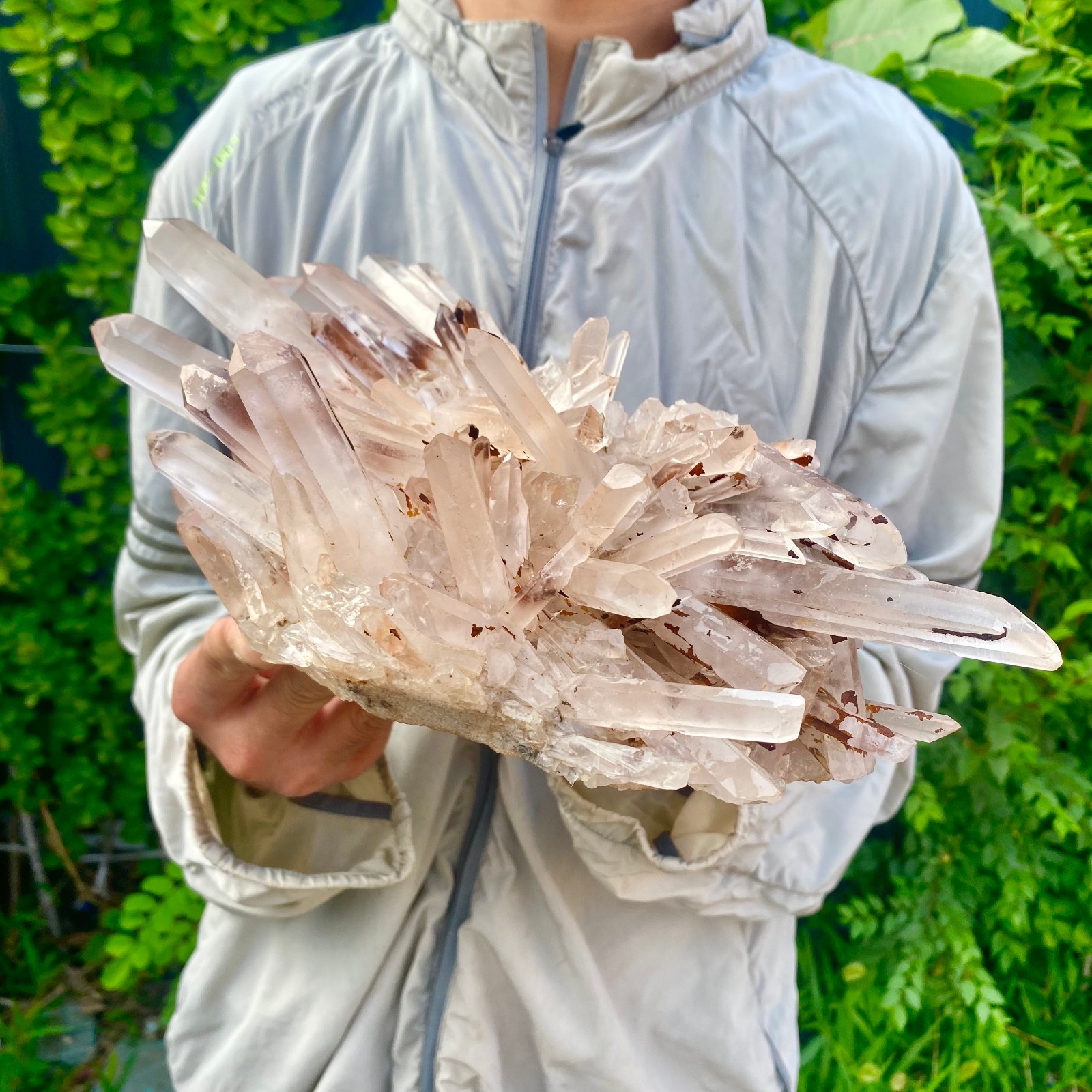 8.15LB Large Natural Clear White Crystal Quartz Cluster Energy Healing Specimen
