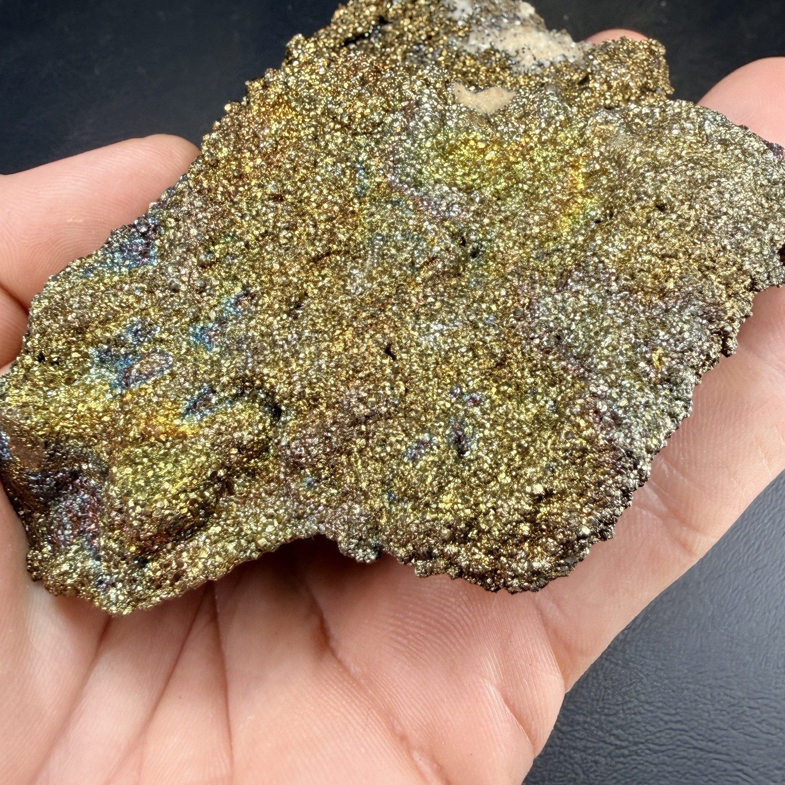 Iridescent Chalcopyrite Calcite Crystals on Matrix / Missouri *Video