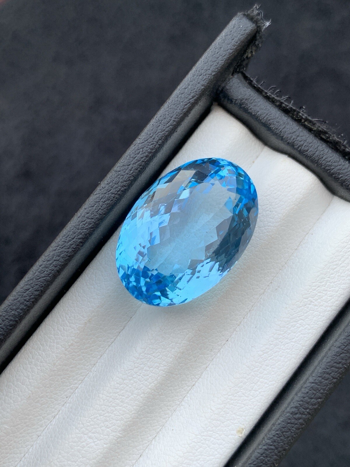 37.50 Carats Swiss Blue Topaz Gemstone,Loupe Clean Beautiful for Ring , Necklace
