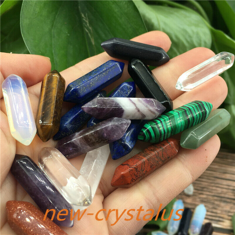 Wholesale! A Lot Natural Obelisk Quartz Crystal Wand Double Point Reiki Healing