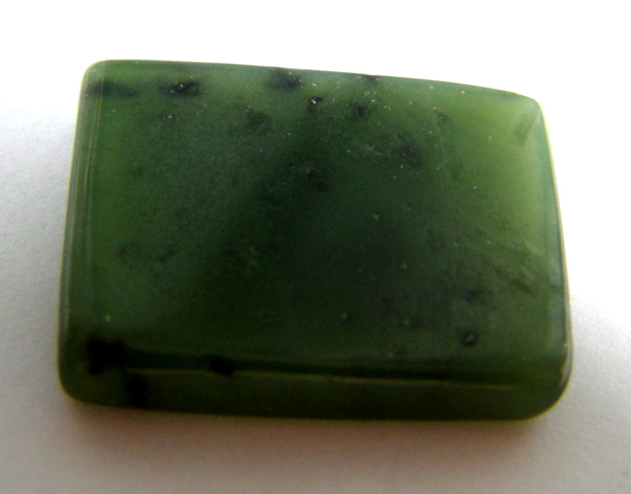 LOVELY DARK JADE POLISHED SLICE – SIBERIA – 2.6 x 2.1 x 0.5 cms 7.88 gms #5