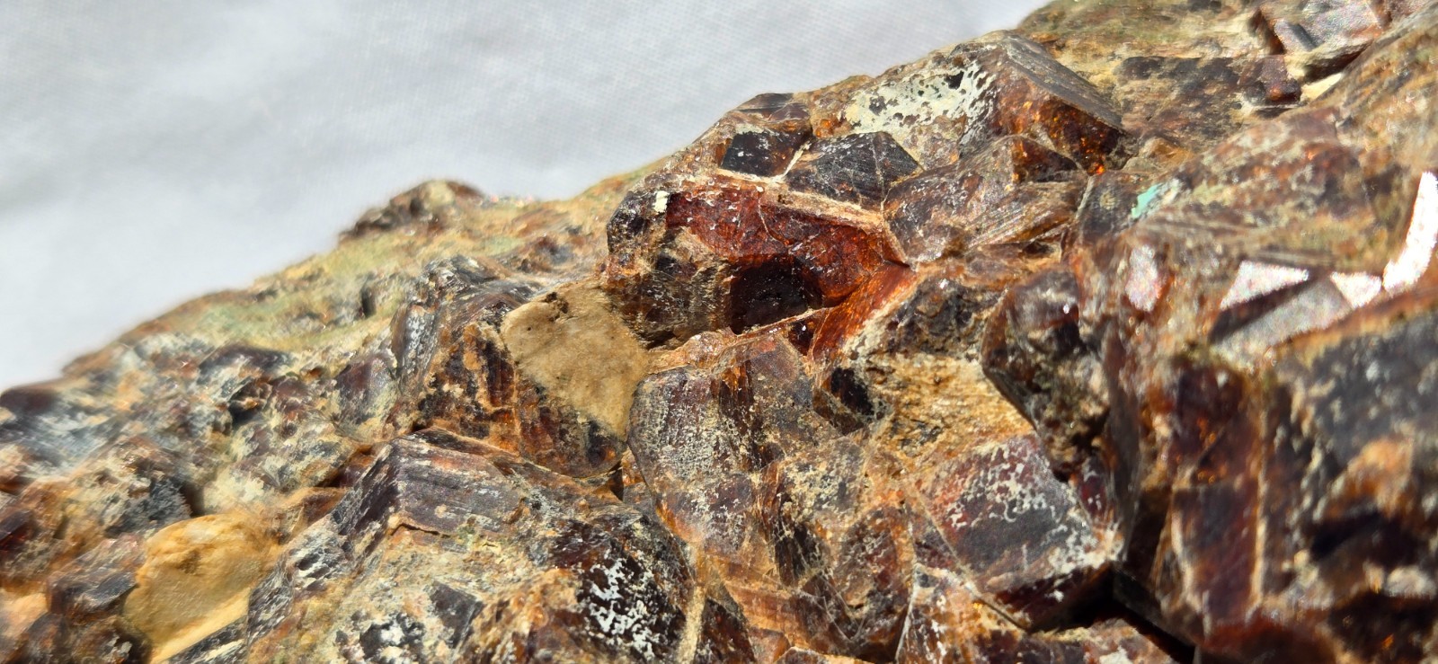 Enormous Andradite Red Orange Garnet Crystal Cluster Display Found in CA 11+ Lbs