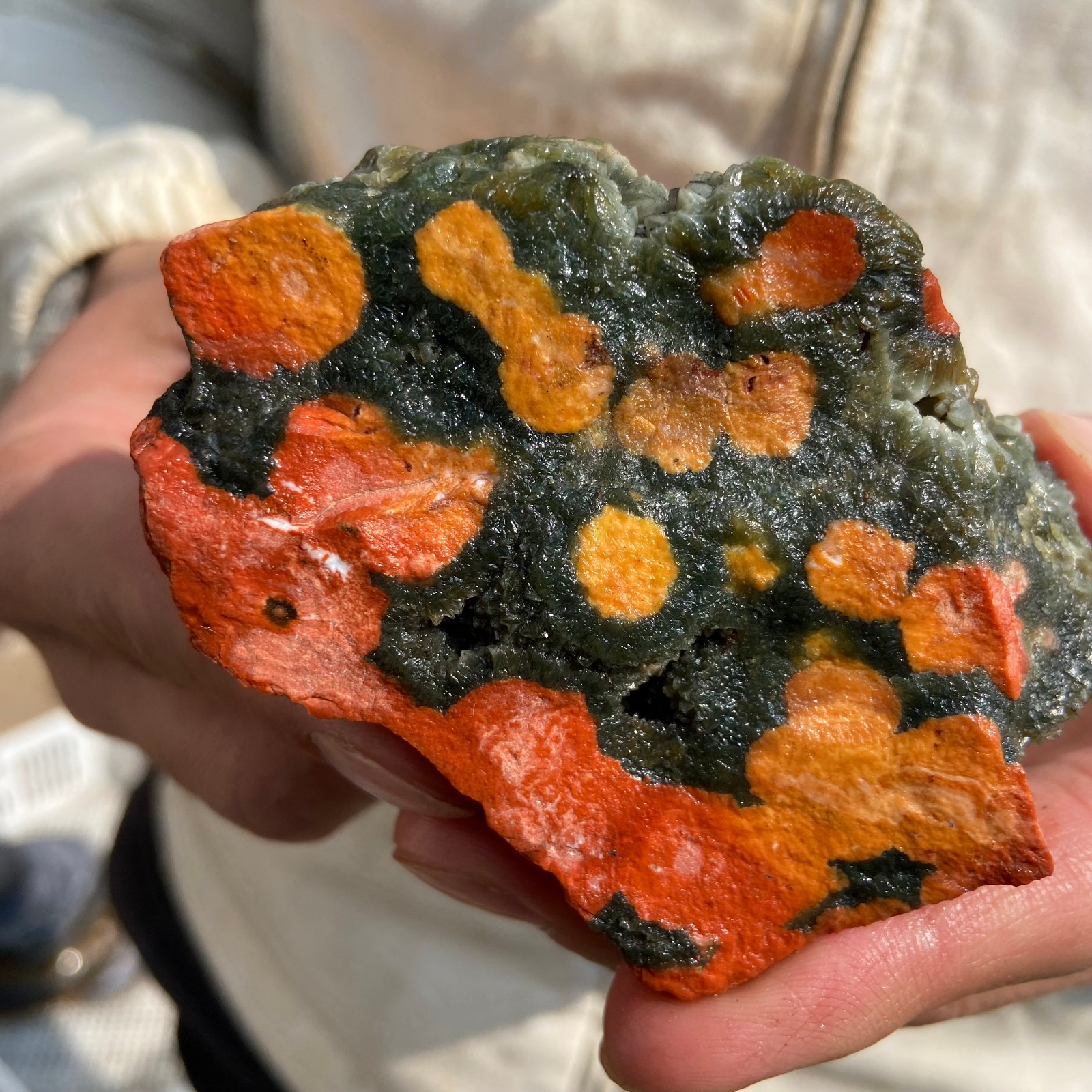 0.4lb Natural colourful ocean jasper raw stone crystal rough mineral specimen