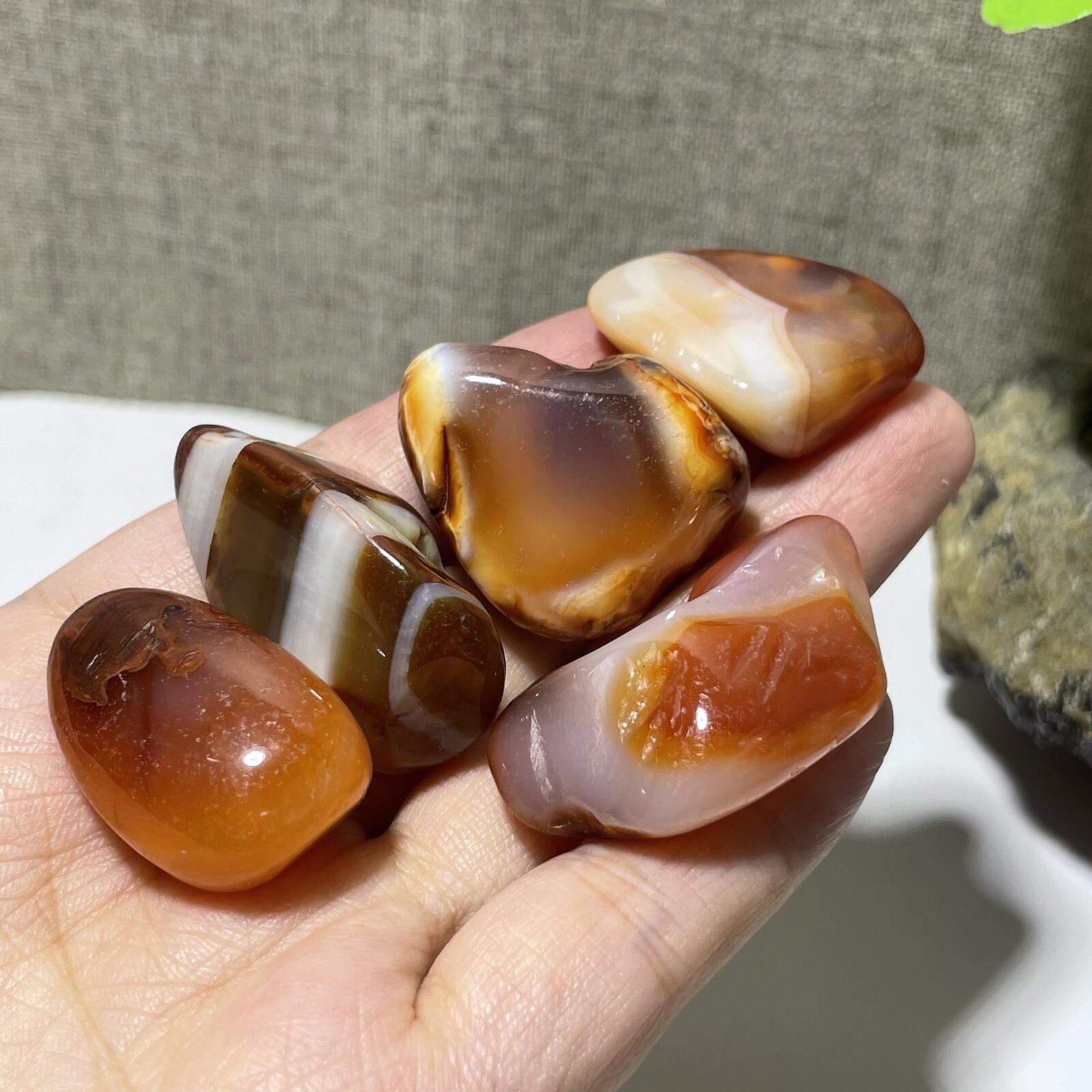 WOW!! 100% Natural Red Agate quartz crystal Chunk Specimen Healing 65g h7712