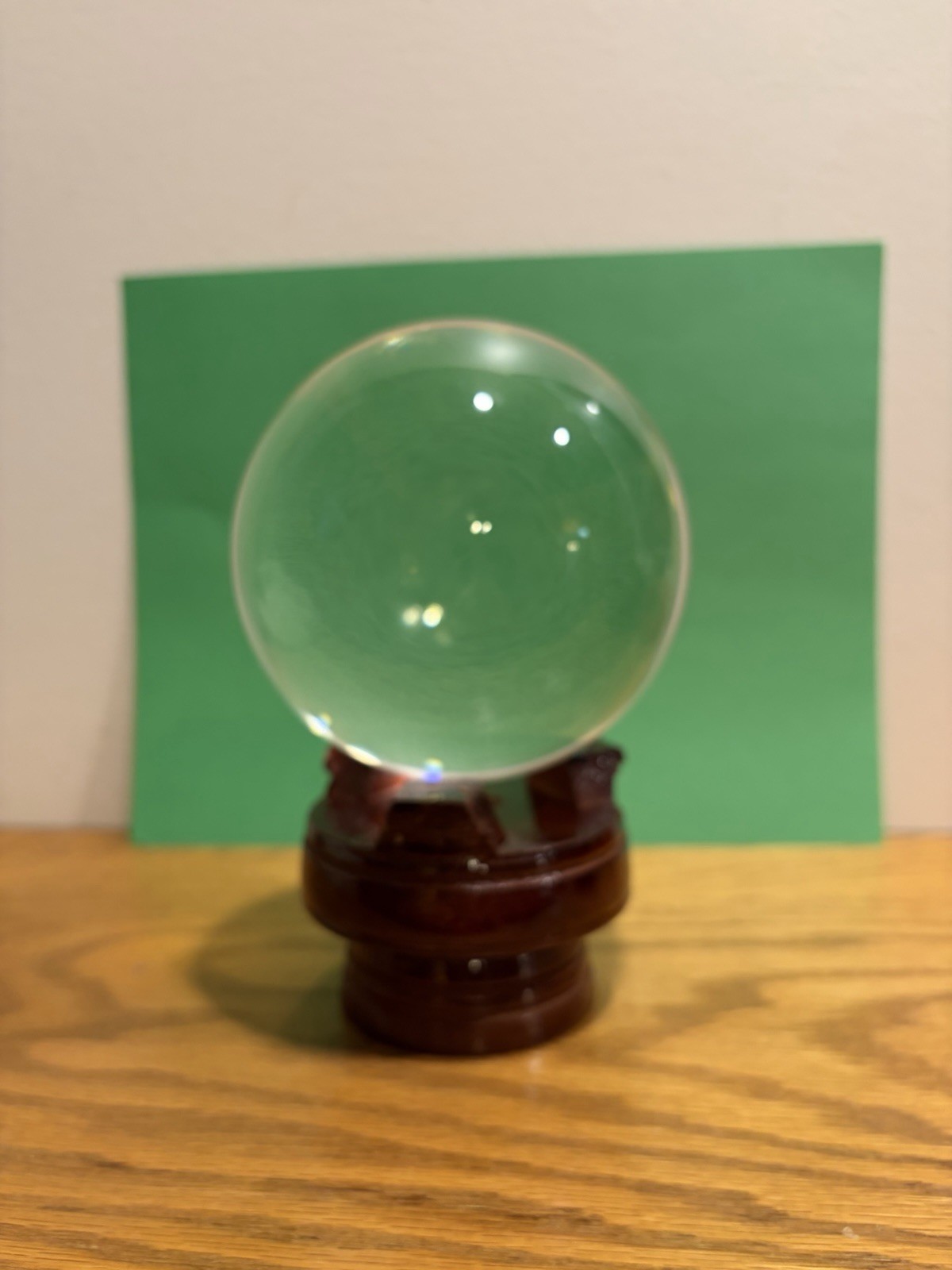 LONGWIN 120MM Clear Crystal Ball Meditation Glass Sphere Photo Prop Free Stand