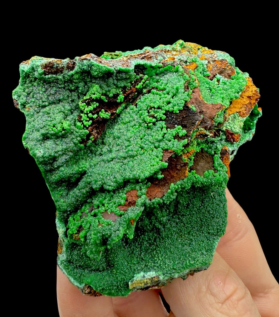Green Conichalcite Crystals : Hilarion Mine . Attica , Greece 🇬🇷
