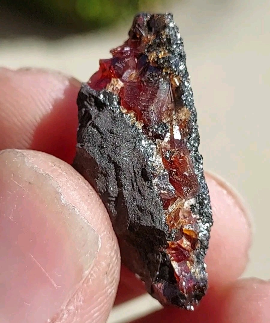ULTRA RARE GEM RHODOCHROSITE ON MATRIX N’Chwaning I Mine, KMF, South Africa