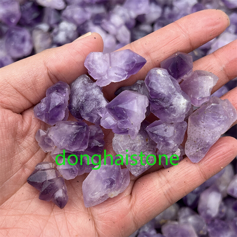 A+ 50g Natural Amethyst Rough Quartz Crystal Mineral Specimens Reiki Healing