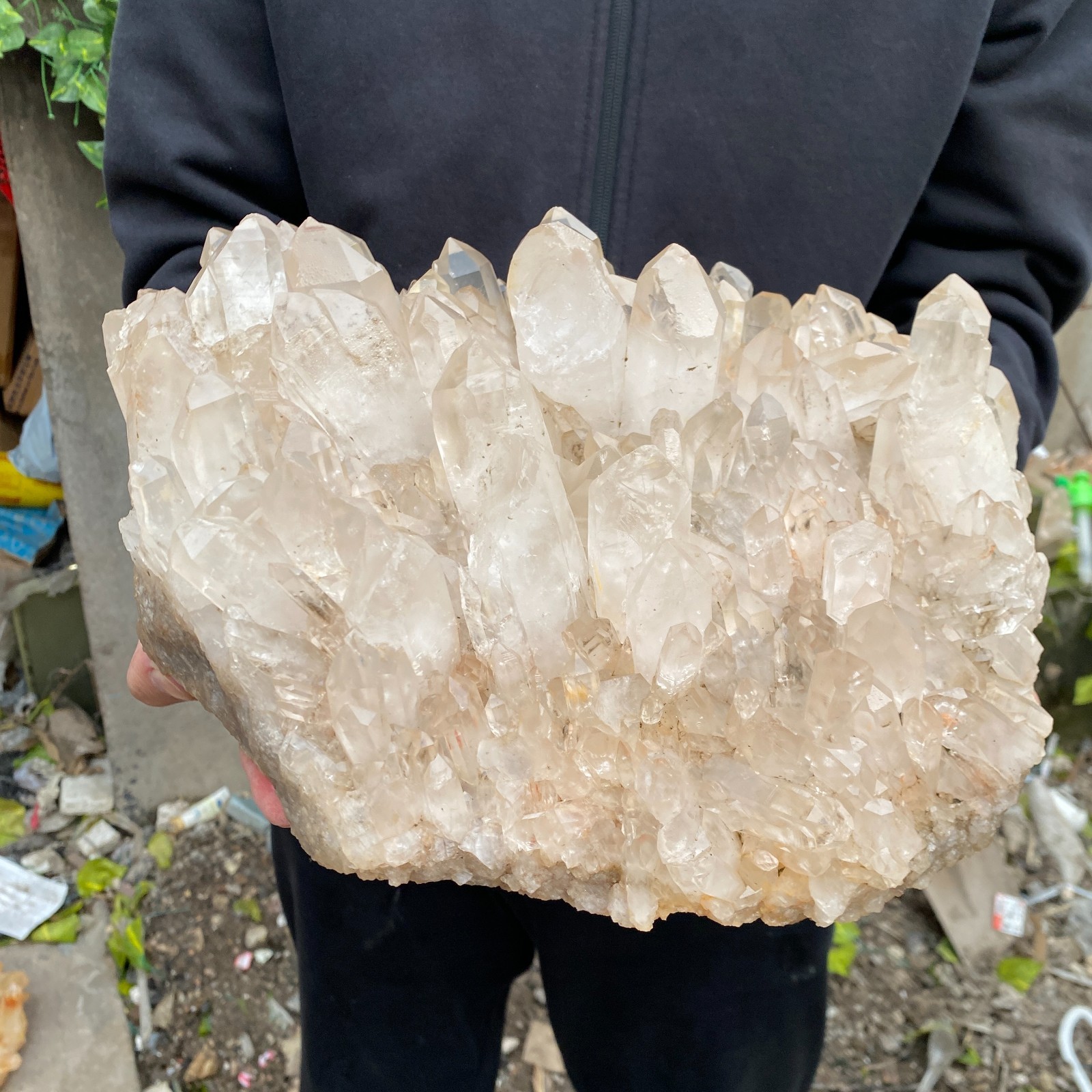 29.8LB Natural Clear White Crystal Quartz Cluster Rough Healing Specimen