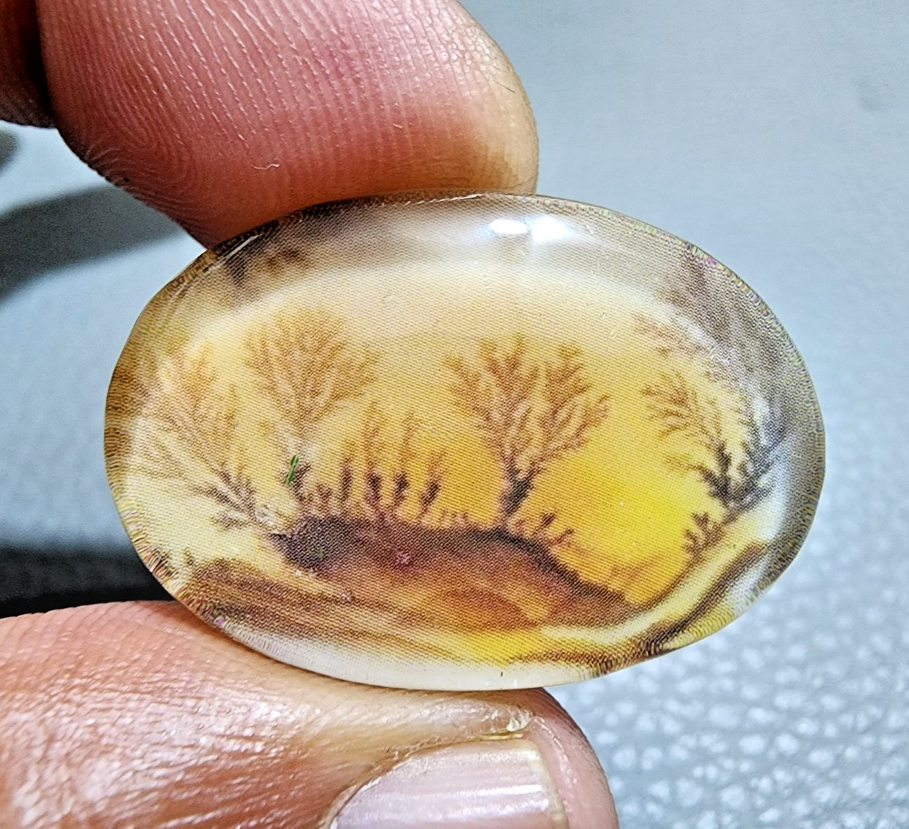 50Crt AAA+ Quality Dendritic Agate Landscape Oval Cabochon Jewelry Making Gem