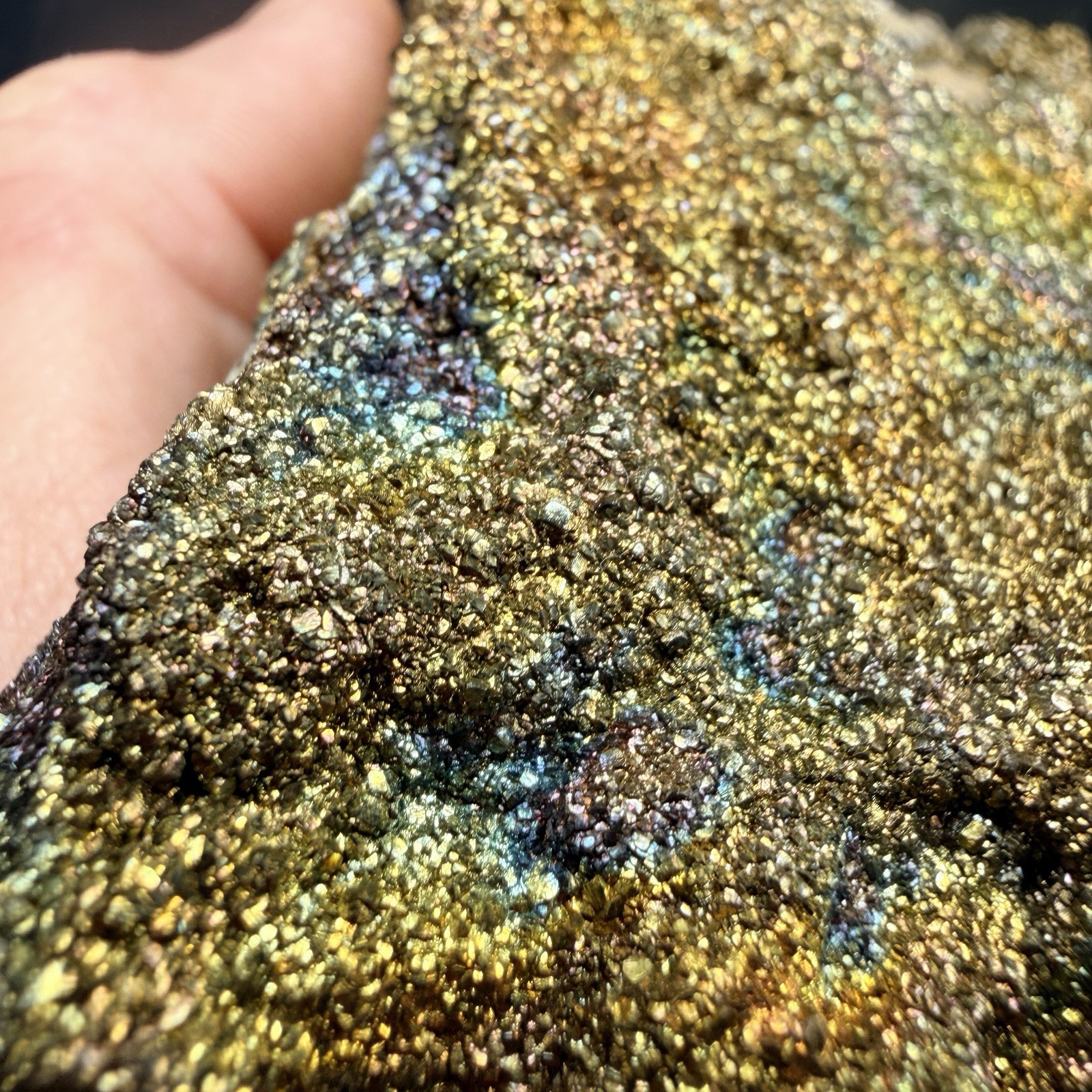 Iridescent Chalcopyrite Calcite Crystals on Matrix / Missouri *Video