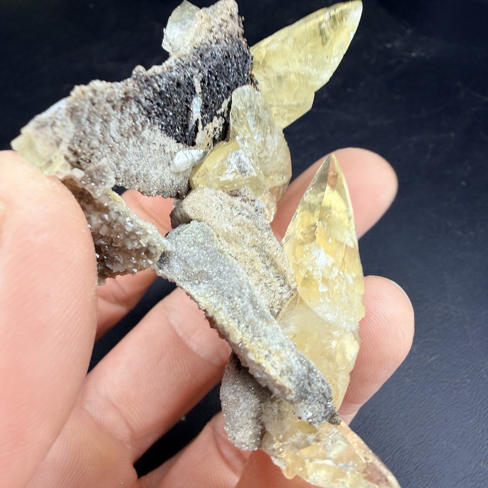 Golden Calcite Chalcopyrite Dolomite Crystal Combo / Sweetwater Mine *Video*