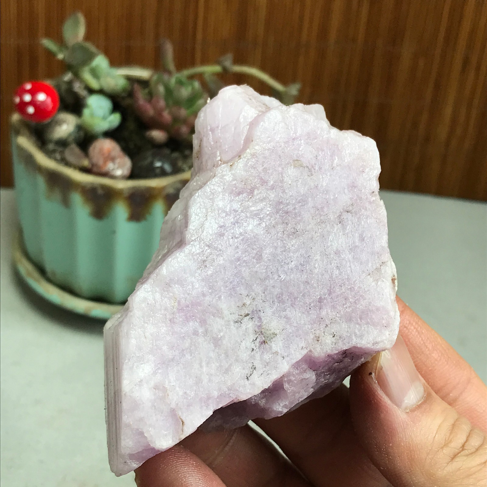 75-55-35mm NATURAL ROUGH KUNZITE PINK SPODUMENE CRYSTALS 250g A4609