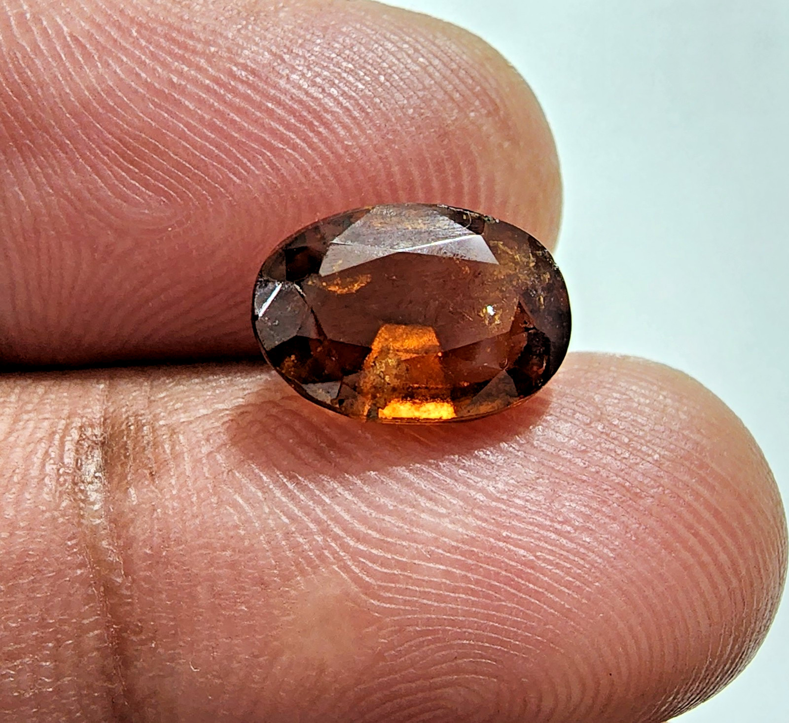 Fine Quality Hessonite Garnet 5.19 Ct Oval Faceted Natural Loose Gemstone