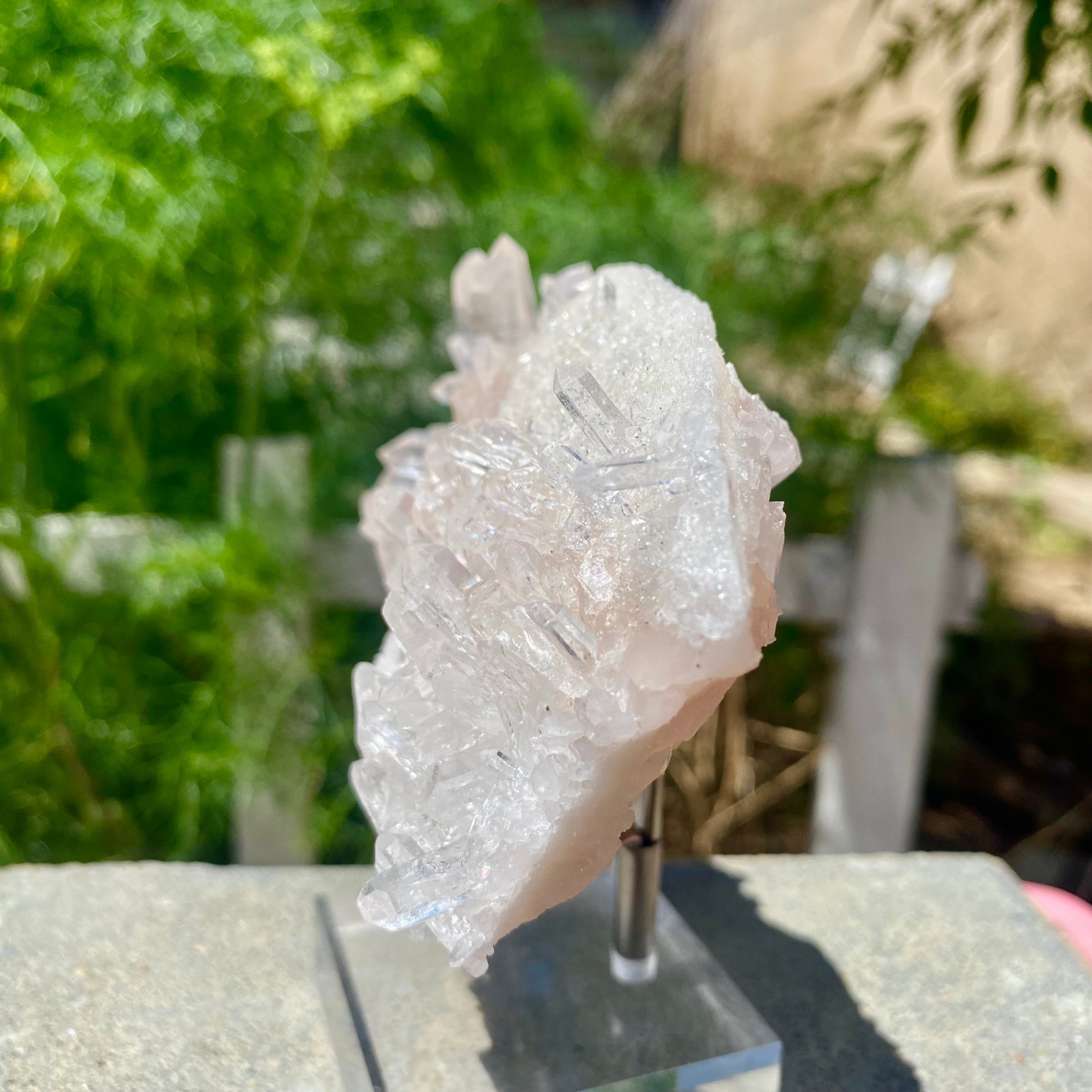 282G Natural Clear White Crystal Quartz Cluster Energy Healing Specimen